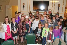 Guests at a kids murder mystery party