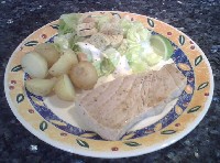 Griddled Tuna Steaks with Salad