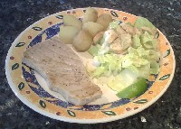 Griddled Tuna Steaks with Salad